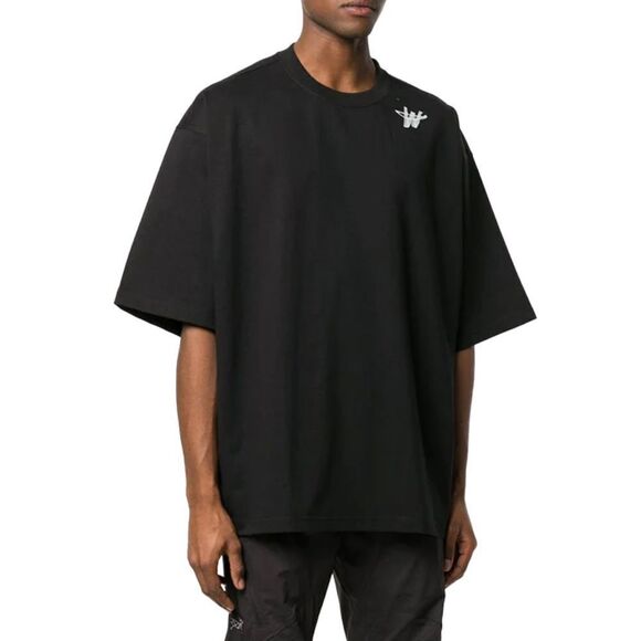 New WE11DONE Unisex SS20 Letter Graffiti Logo Pure Cotton Black • Small - Picture 1 of 9
